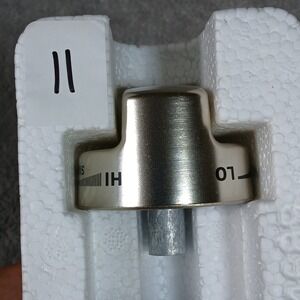 Wolf 822197 Gas Range Burner Control Knob KIP 7763 Silver Replacement for 48, 60